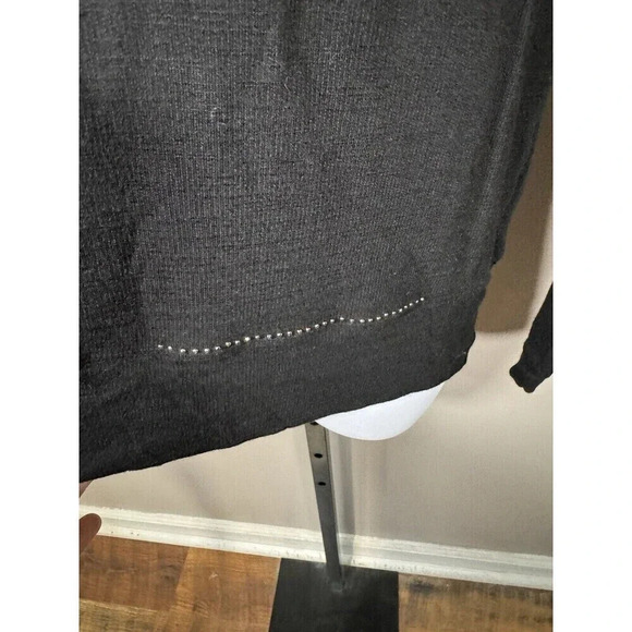 Monrow Black Sweater With Rhinestone Detail Size Xs Oversized NWT - Picture 4 of 9